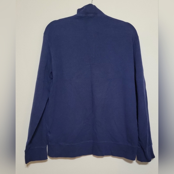 Polo by Ralph Lauren Mens Pullover Long Sleeve Half Zip Large Sweatshirt Navy - Picture 4 of 9